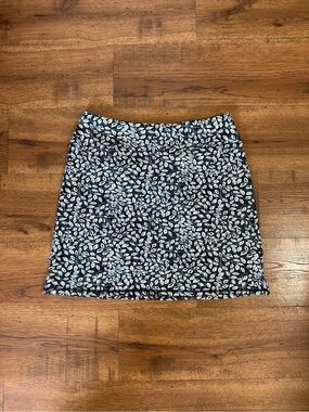 LOUKEITH Women's XL Dark blue White Floral Athletic Skort Pull-On Pockets